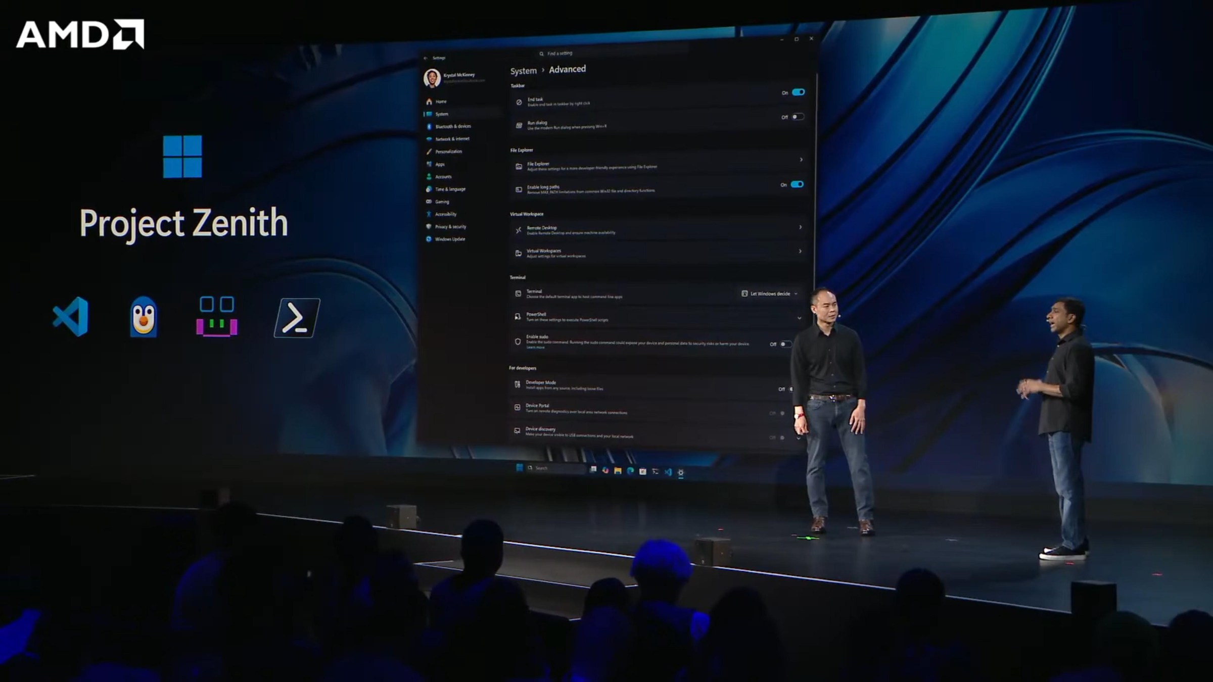 The pre-installed developer tools for Project Zenith.