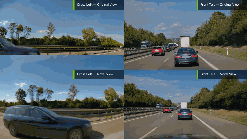 A GIF showing the original view and the new view after using NuRec to re-render the video.