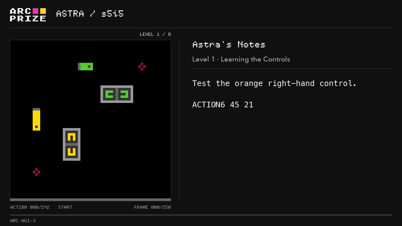 Astra playing s5i5 while recording compact symbolic notes