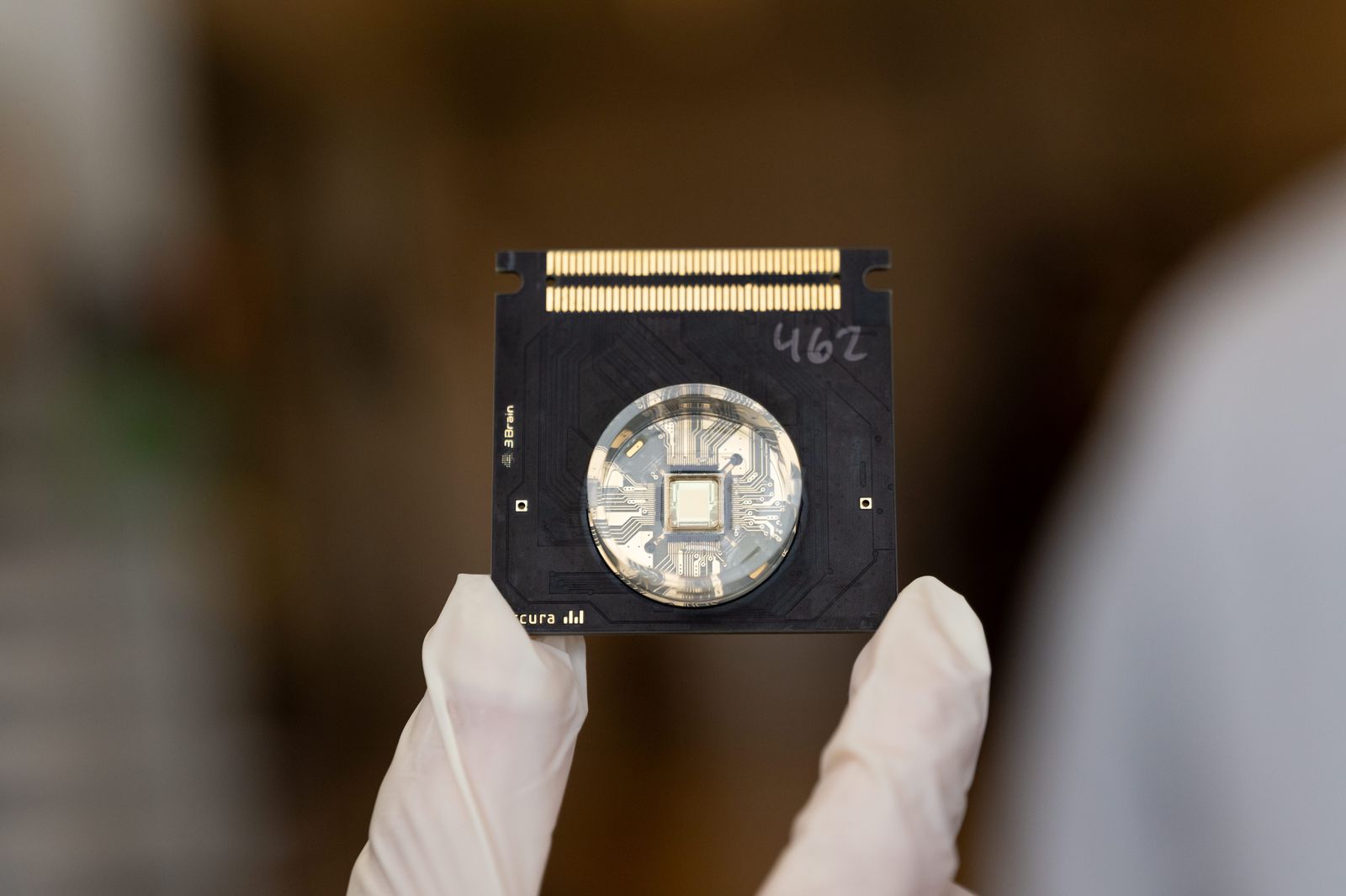 A microelectrode array  neuron chip.
