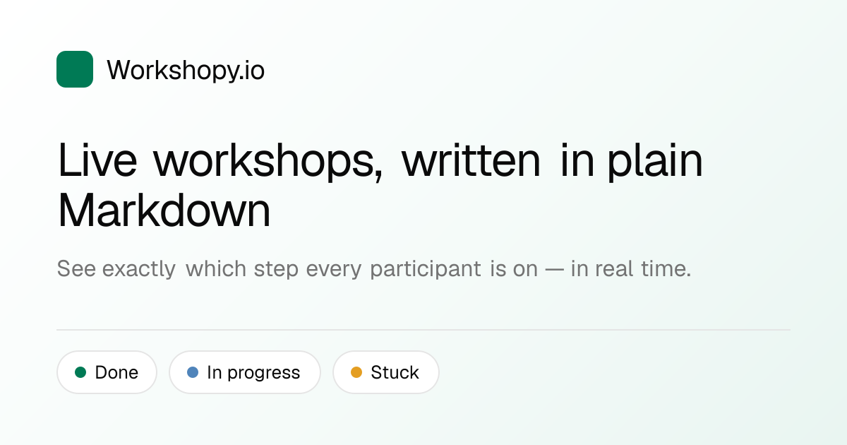 Workshopy