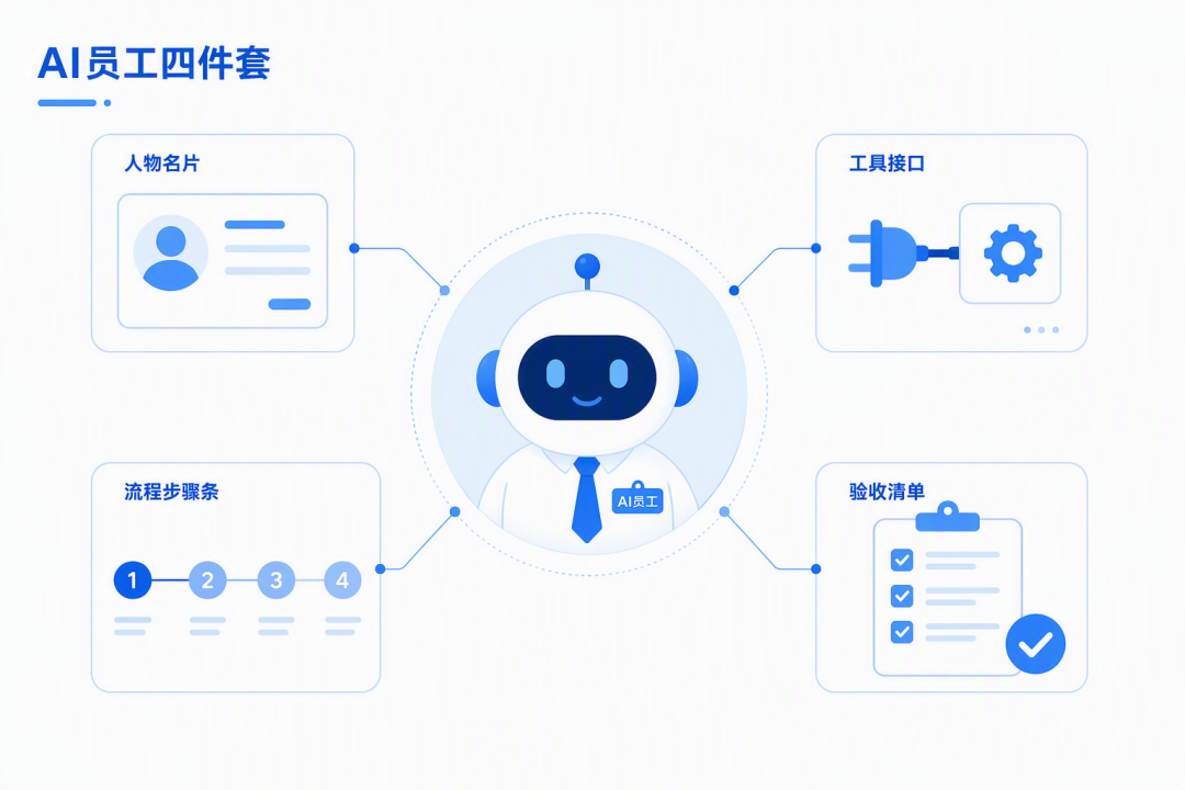 AI员工四件套:人设、权限、流程、验收