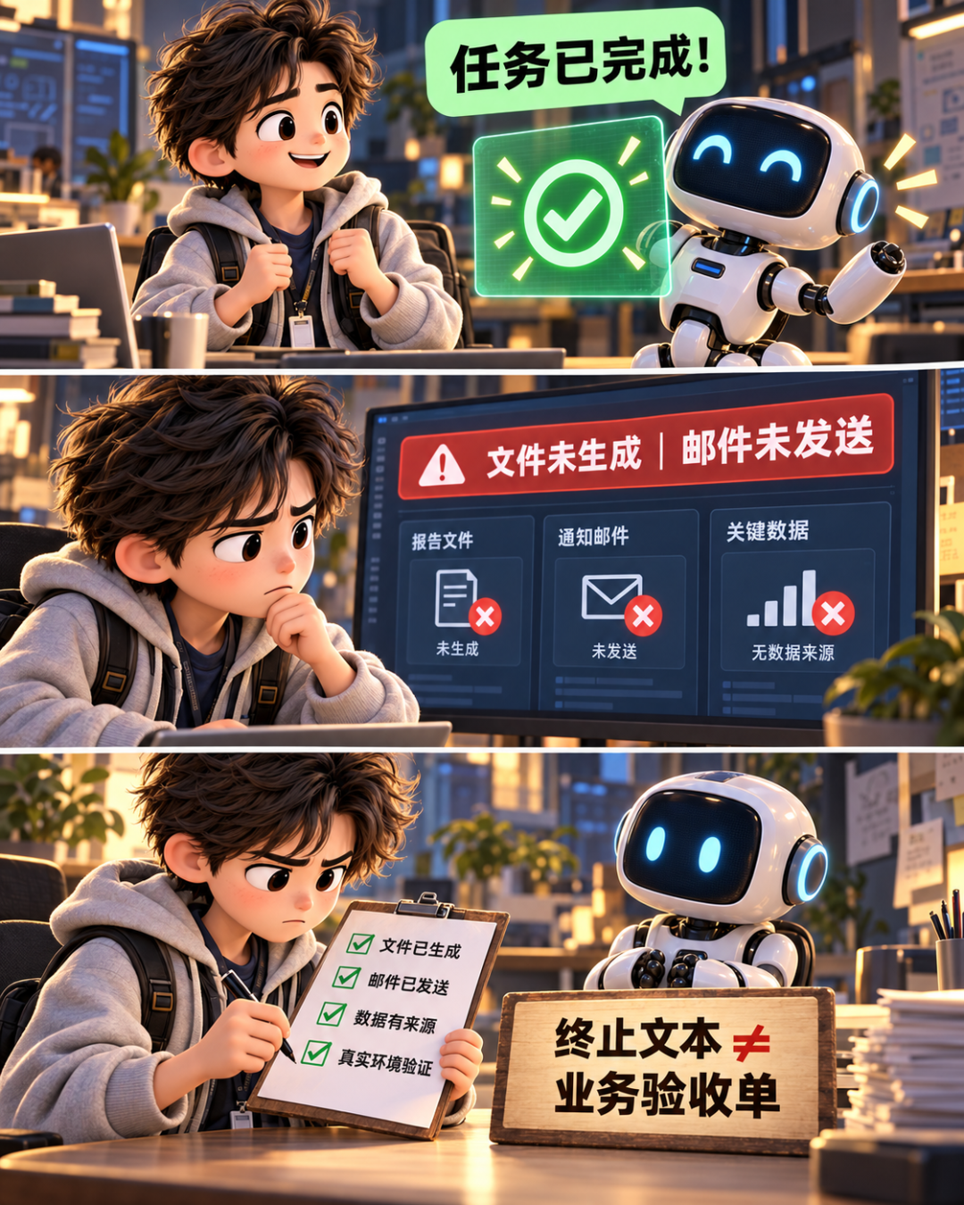 原创避坑分镜:模型宣布完成,但文件、邮件和数据仍未验收