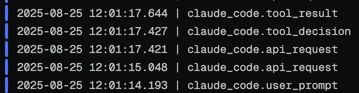 在 SigNoz 中查看 Claude Code 监控日志