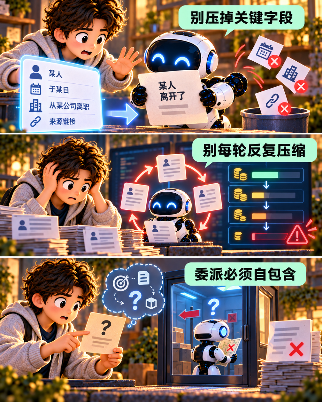 关键字段、重复压缩与含糊委派
