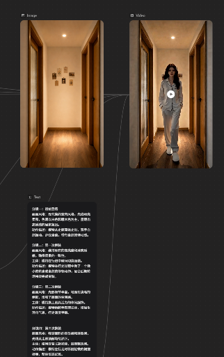 场景视频与分镜文本节点对照