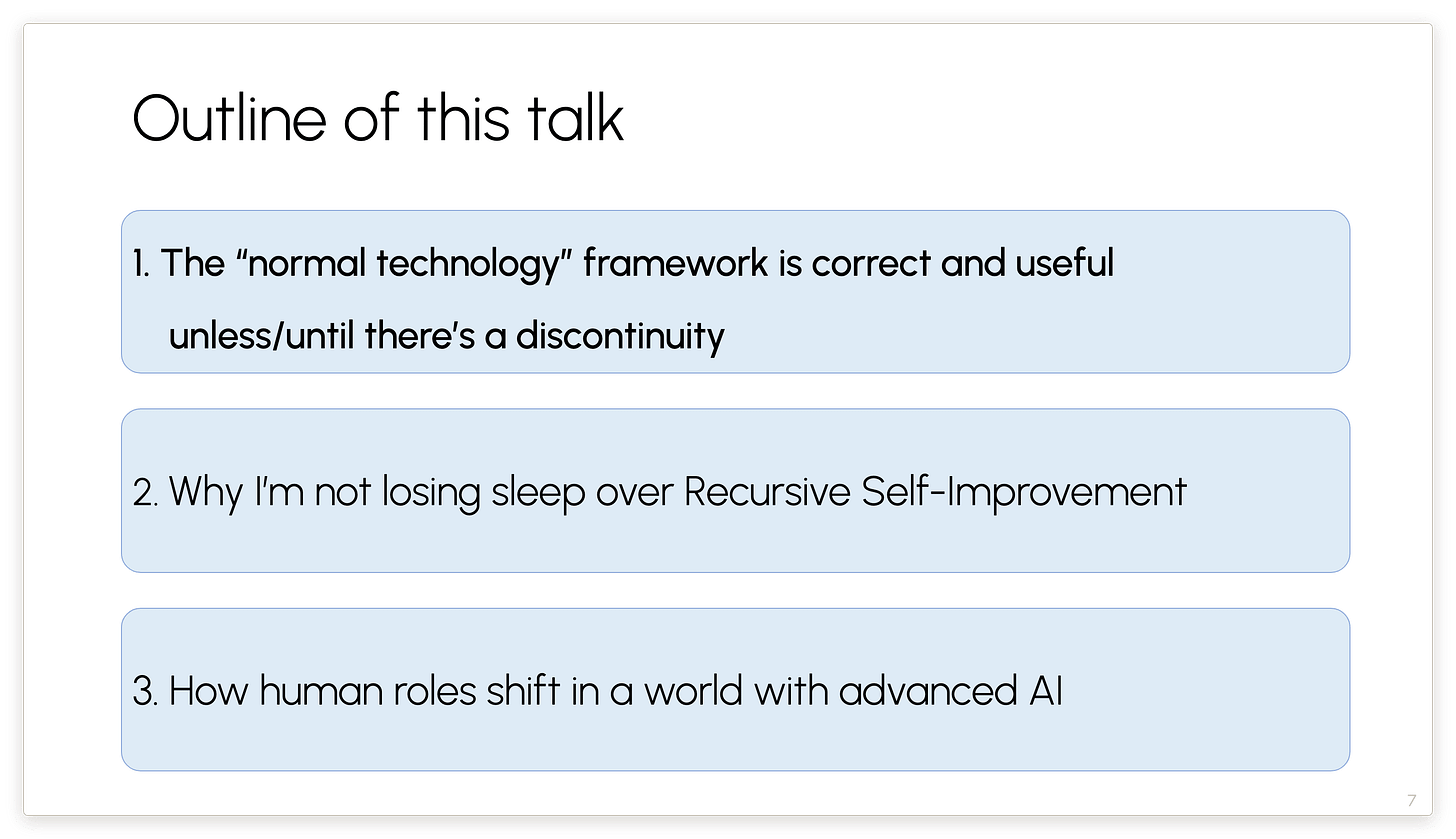 Outline of this talk