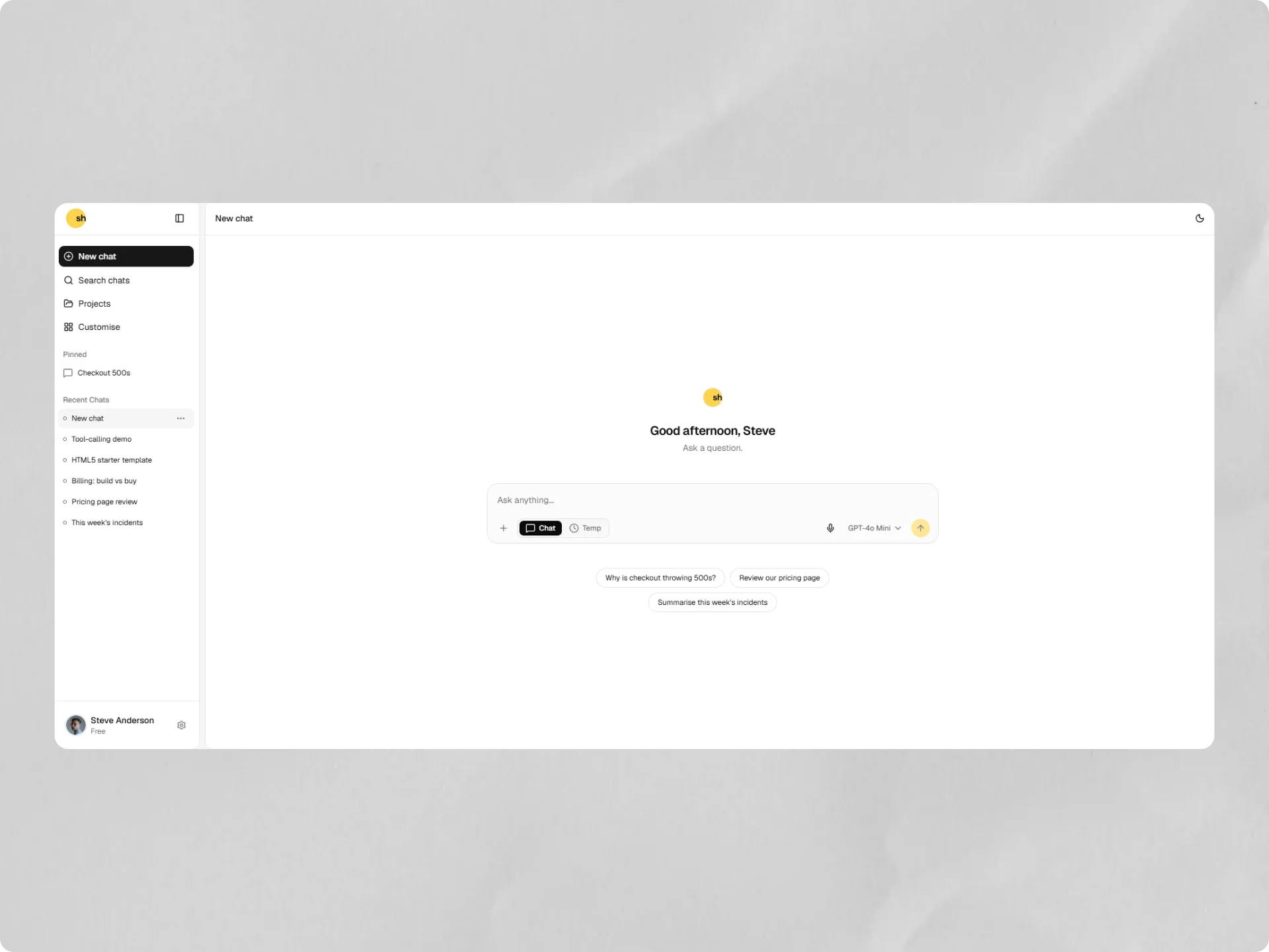 我们要做的成品 - AI 聊天界面截图