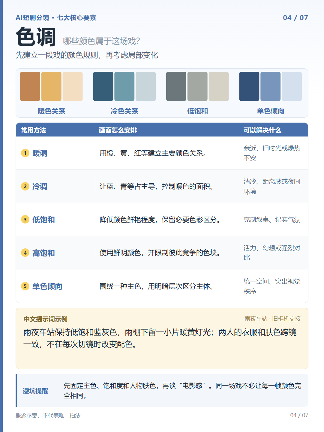 色调知识卡