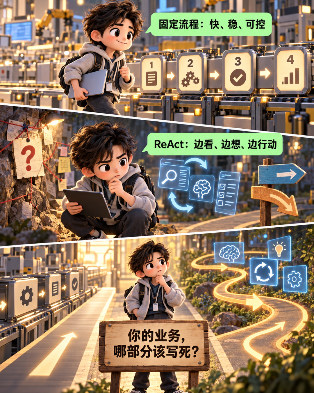 结尾分镜:固定工作流与ReAct动态决策应该如何选择