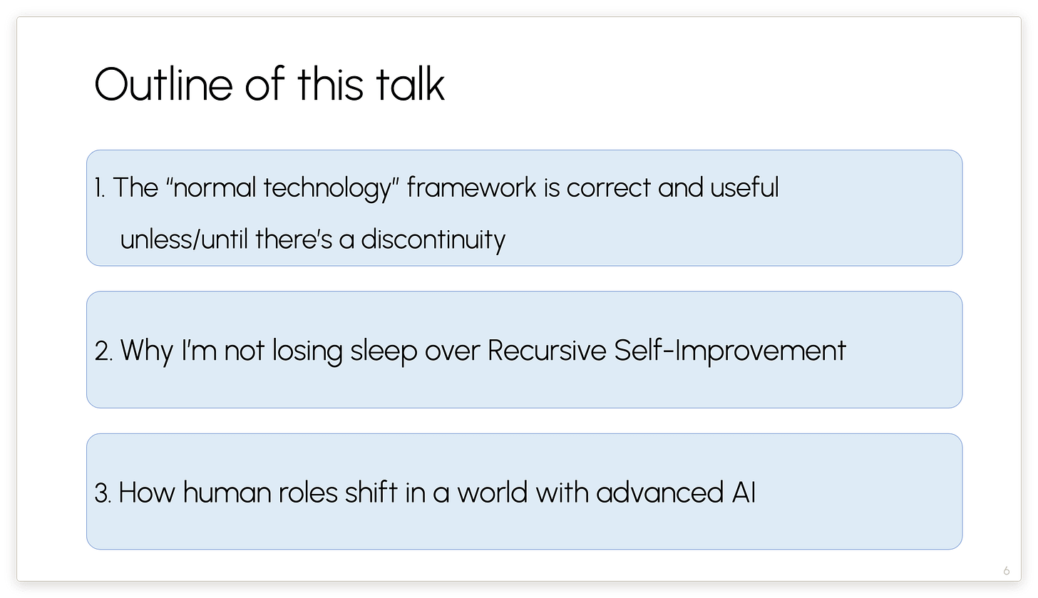 Outline of this talk