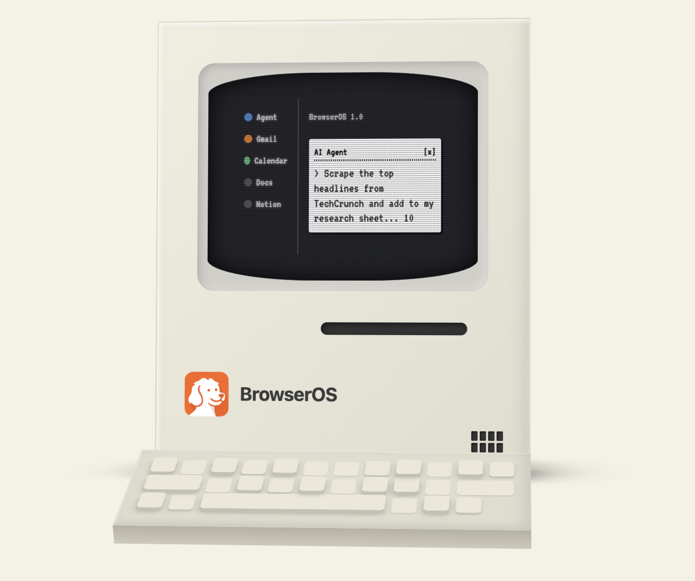 BrowserOS AI Agent 界面