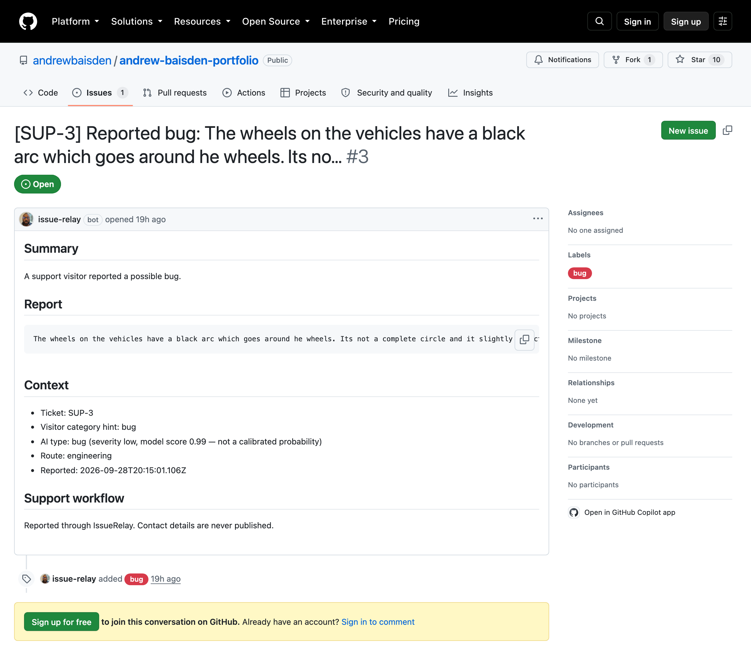 升级后的工单，时间线中显示了关联的 GitHub issue 和升级事件