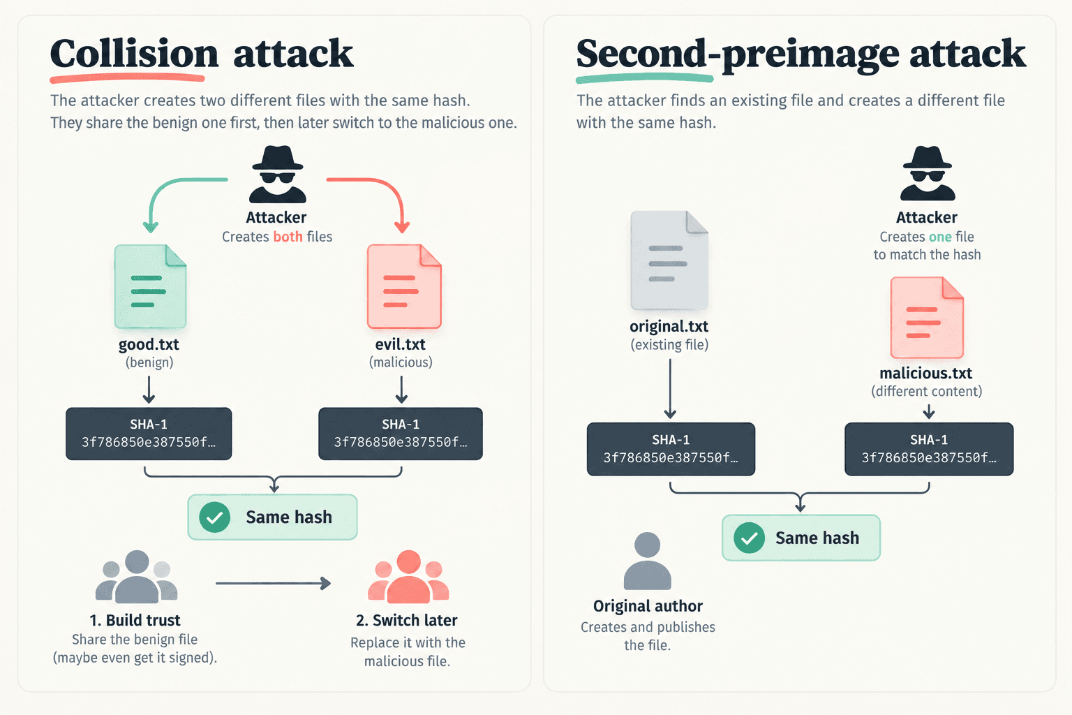 Collision versus second-preimage