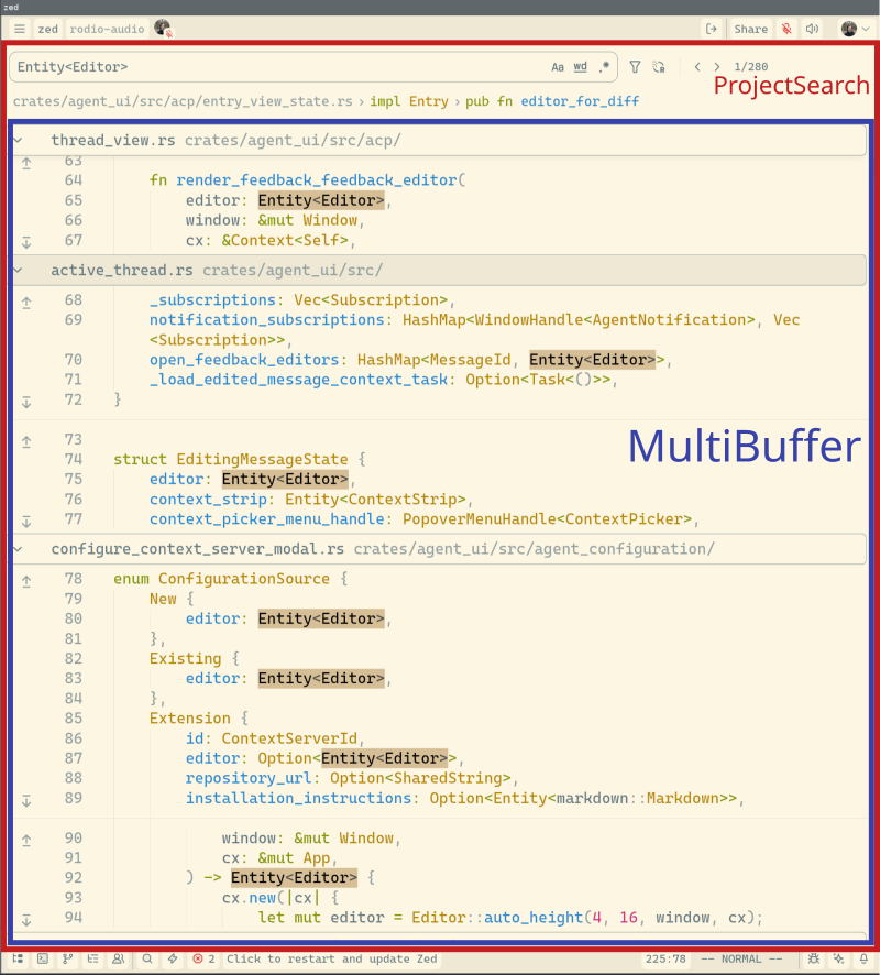 Screenshot for the MultiBuffer feature