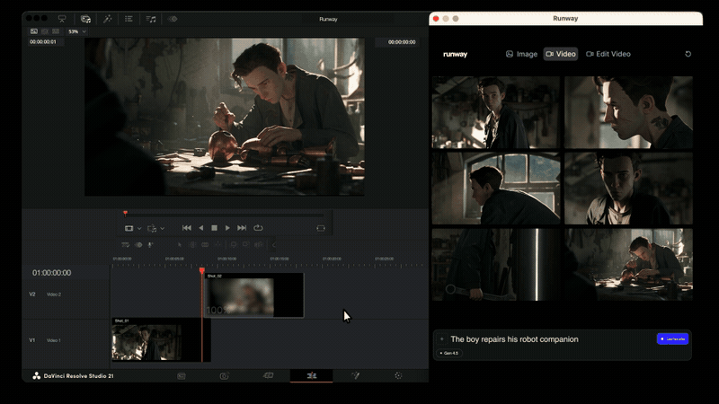 拖拽片段落位 Resolve V2 轨道