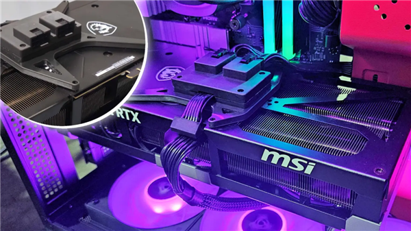 12VHPWR终于不烫了!RTX 5090魔改双8针供电:线温暴降40°C