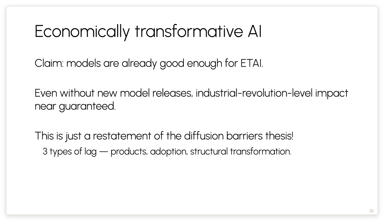 Economically transformative AI